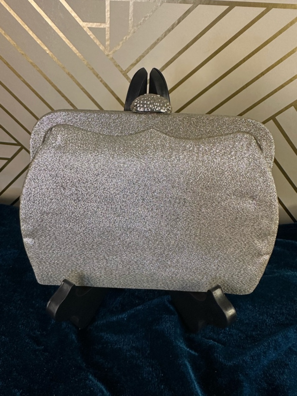 Silver Sparkle Evening Clutch - Elegant Women's Bag